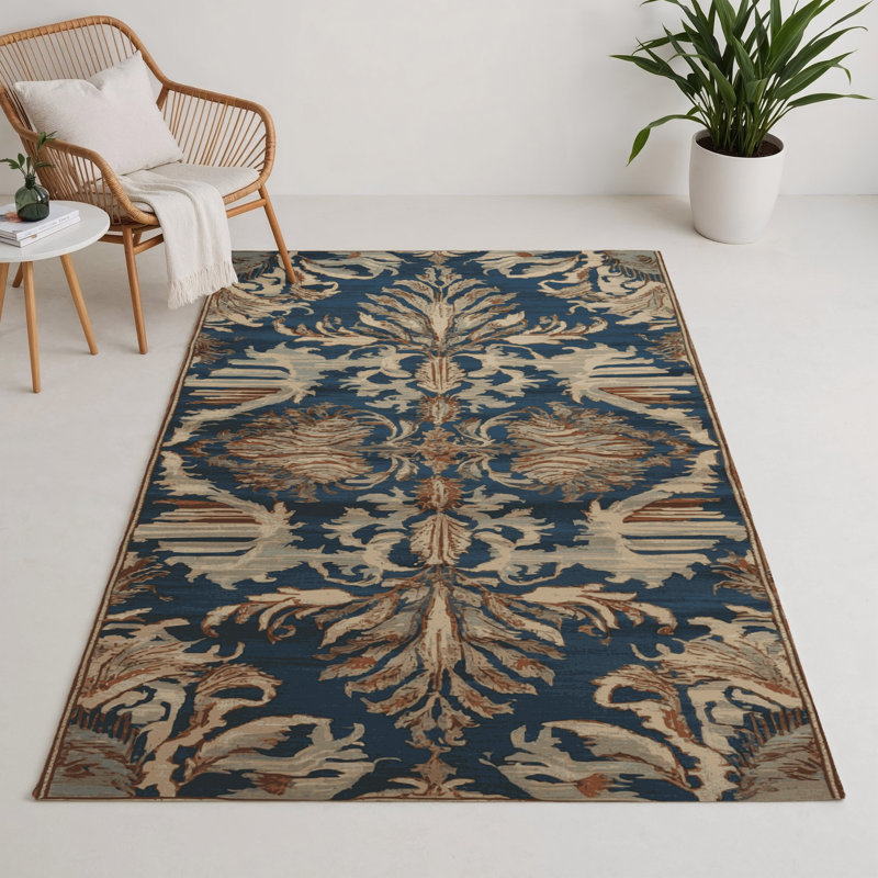 Tapis d'intérieur et d'extérieur noir Persian