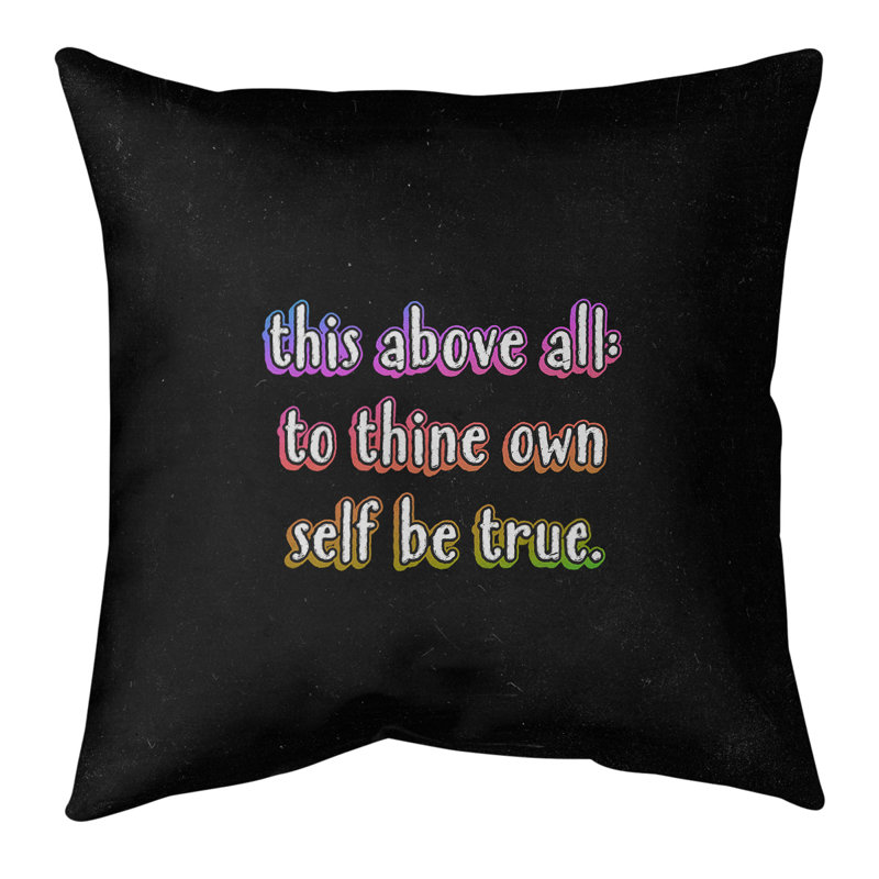 Coussin de sol d’inspiration Shakespeare, H 28 po x l 28 po, Arc-en-ciel