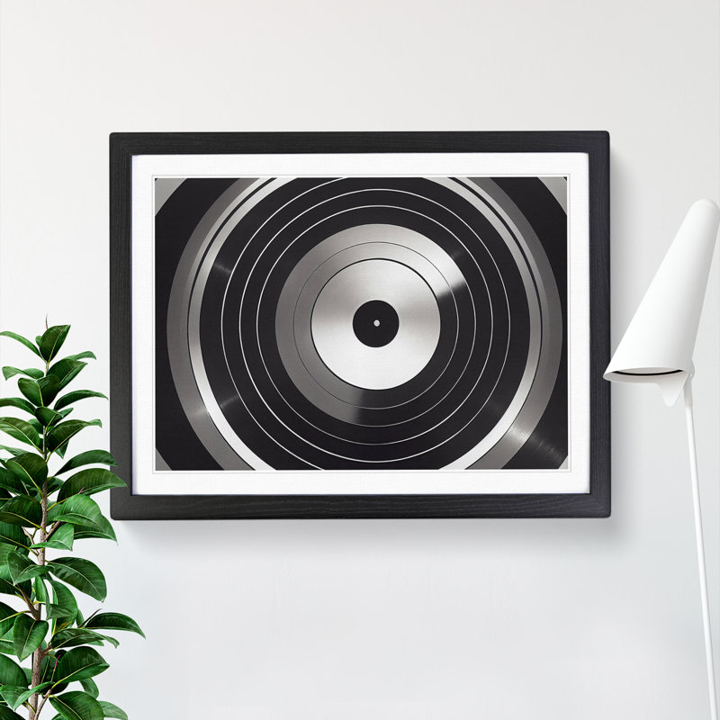 Glamorous Vinyl Record - Framed Print, Black, 46cm H x 64cm W x 2cm D