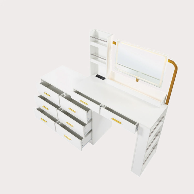 Commode blanche moderne à 8 tiroirs pour la chambre à coucher - Vaste commode de rangement, robuste et sécuritaire