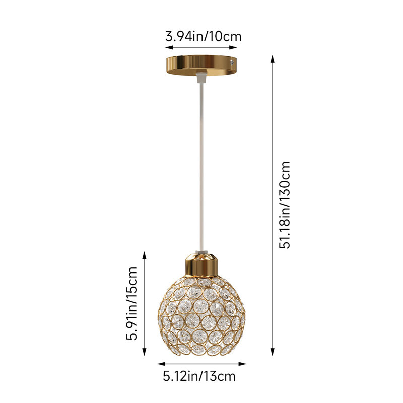 1 - Light Gold Dome Pendant