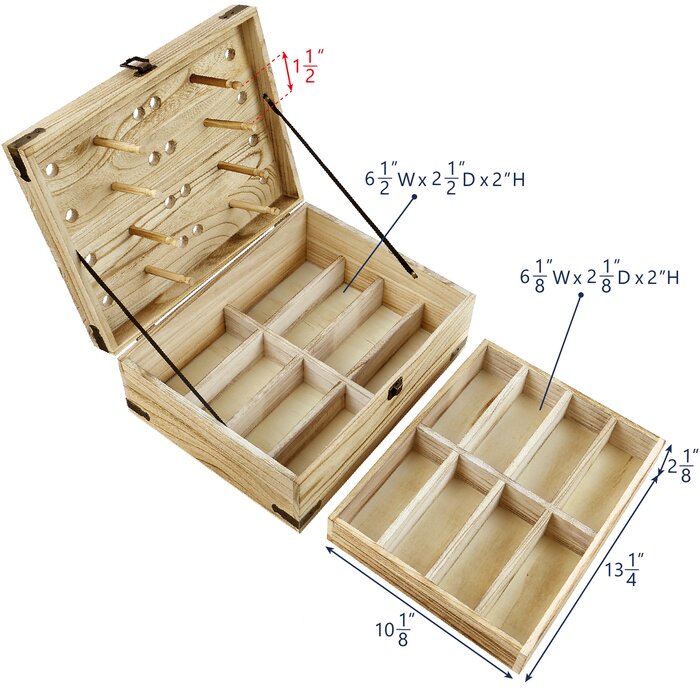 Millwood Pines Wood Jewelry Organizer Tray + Locking & Reviews | Wayfair