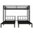Twin Over Twin & Twin Metal Triple Bunk Bed For 3, Convertible-755643746
