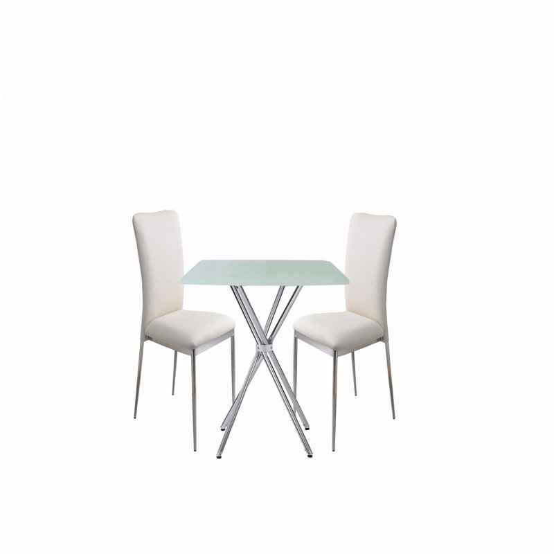 3 Pieces 36" Inch Contemporary Elegance Squared Dining Set