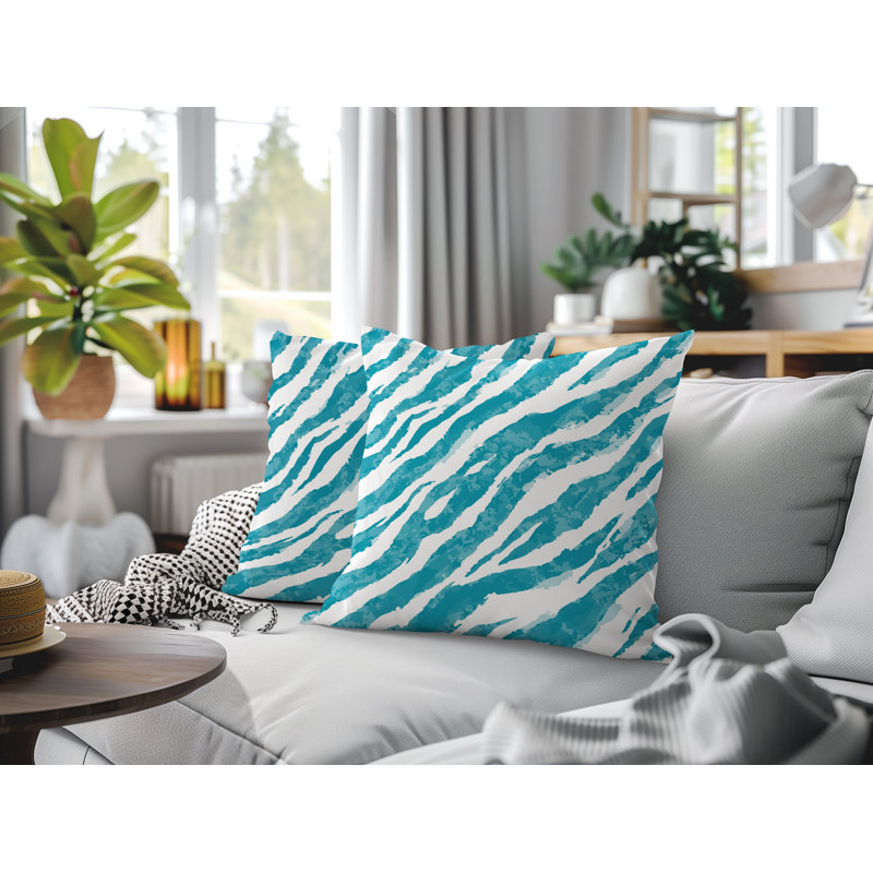 Coussin intérieur / extérieur Juno, 16x16, Turquoise