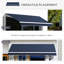 Auvent de jardin rétractable 10 pi x 8 pi - bleu et auvent - avec cadre en aluminium et manivelle pour patio, terrasse, tissu de balcon,