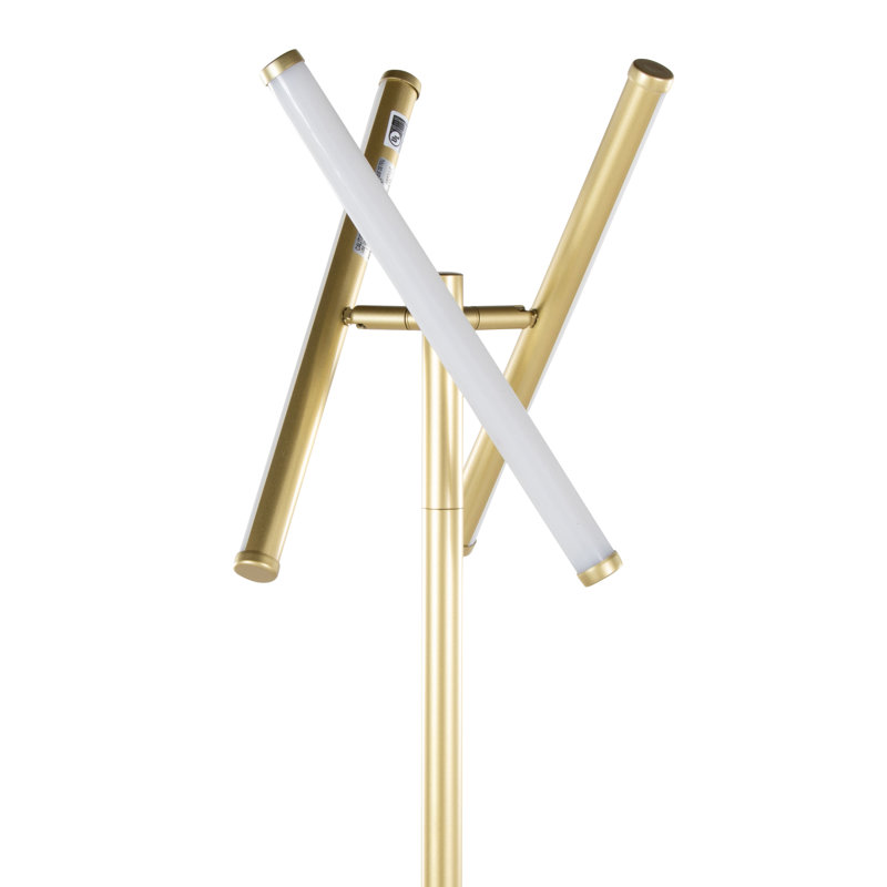 Lampe sur pied pivotante 65 po Icicle, Or, Or