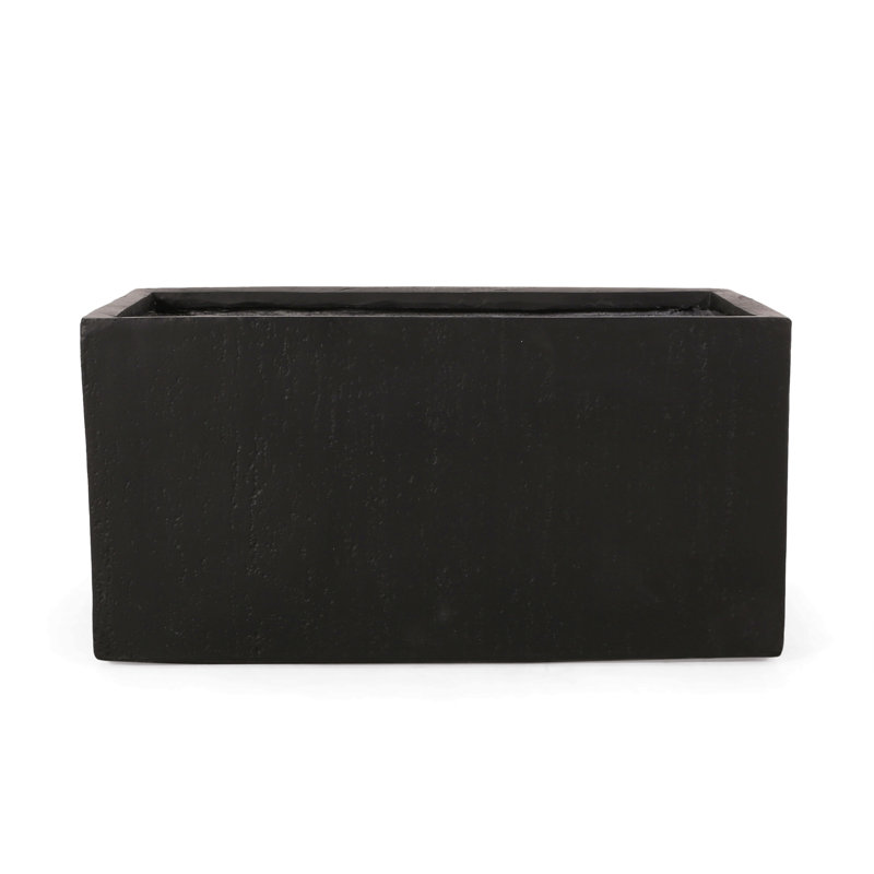 Outdoor Large Square Planter  35''L, 18" H x 35.25" W x 18" D, Black