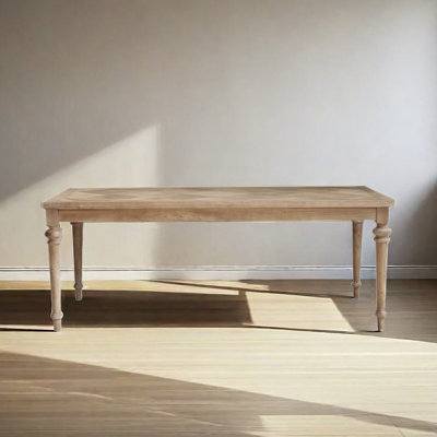 70.87" Brown Rectangular Solid Wood Dining Table