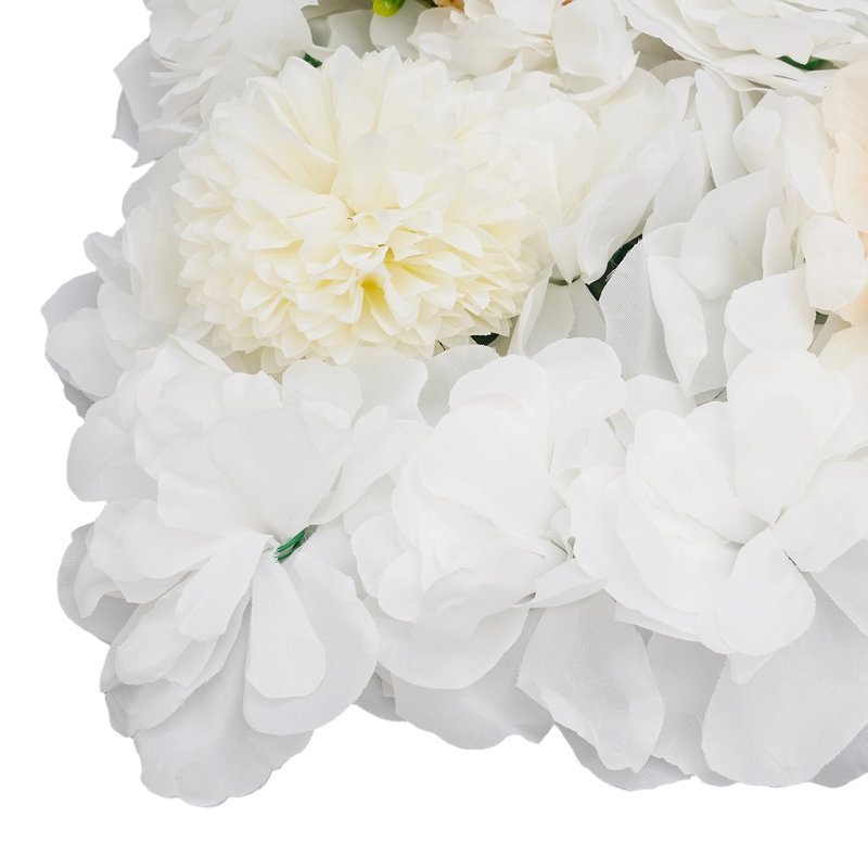 Panneaux muraux de fleurs artificielles, toile de fond murale de fleurs artificielles, panneaux muraux de fleurs artificielles 12PCS