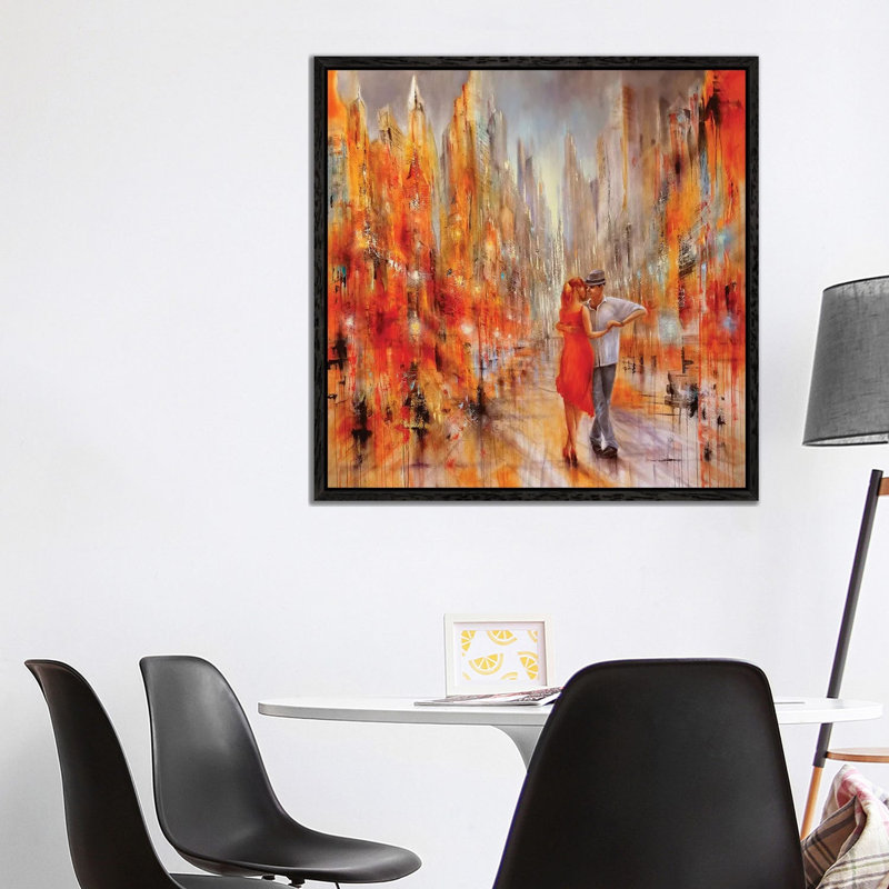 Salsa by Annette Schmucker - Painting on Canvas, Black Framed, 93.98cm H x 93.98cm W x 3.81cm D