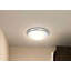 Plafonnier encastré rond 2 lumières en nickel opale blanc l 14,5 po avec torsion sur abat-jour en verre opale blanc-1244158066