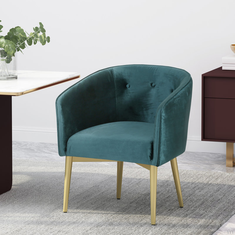 Chaise avec accoudoirs de salle à manger, Sarcelle
