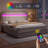 Upholstered Bed Frame With Adjustable Headboard,platform Storage Bed With 3 Drawers And Led Light-2059774281-2059774295