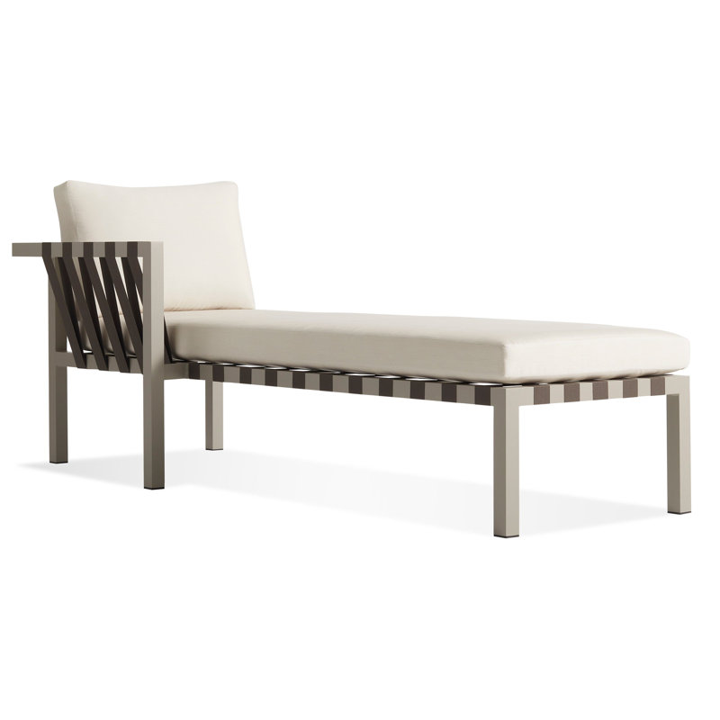 Jibe Left Arm Chaise, Sunbrella Canvas, Gray