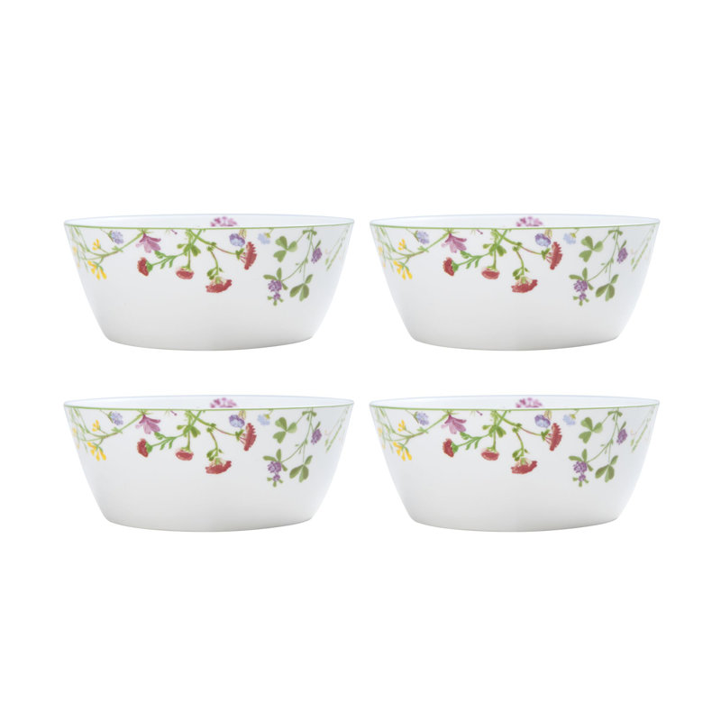 Wildflower Garden 16-Piece Lightweight Chip-Resistant Bone China Dinnerware Set, Service for 4