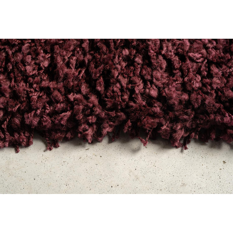 Solid Colour Area Rug, Red, Rectangle 80 cm x 150 cm