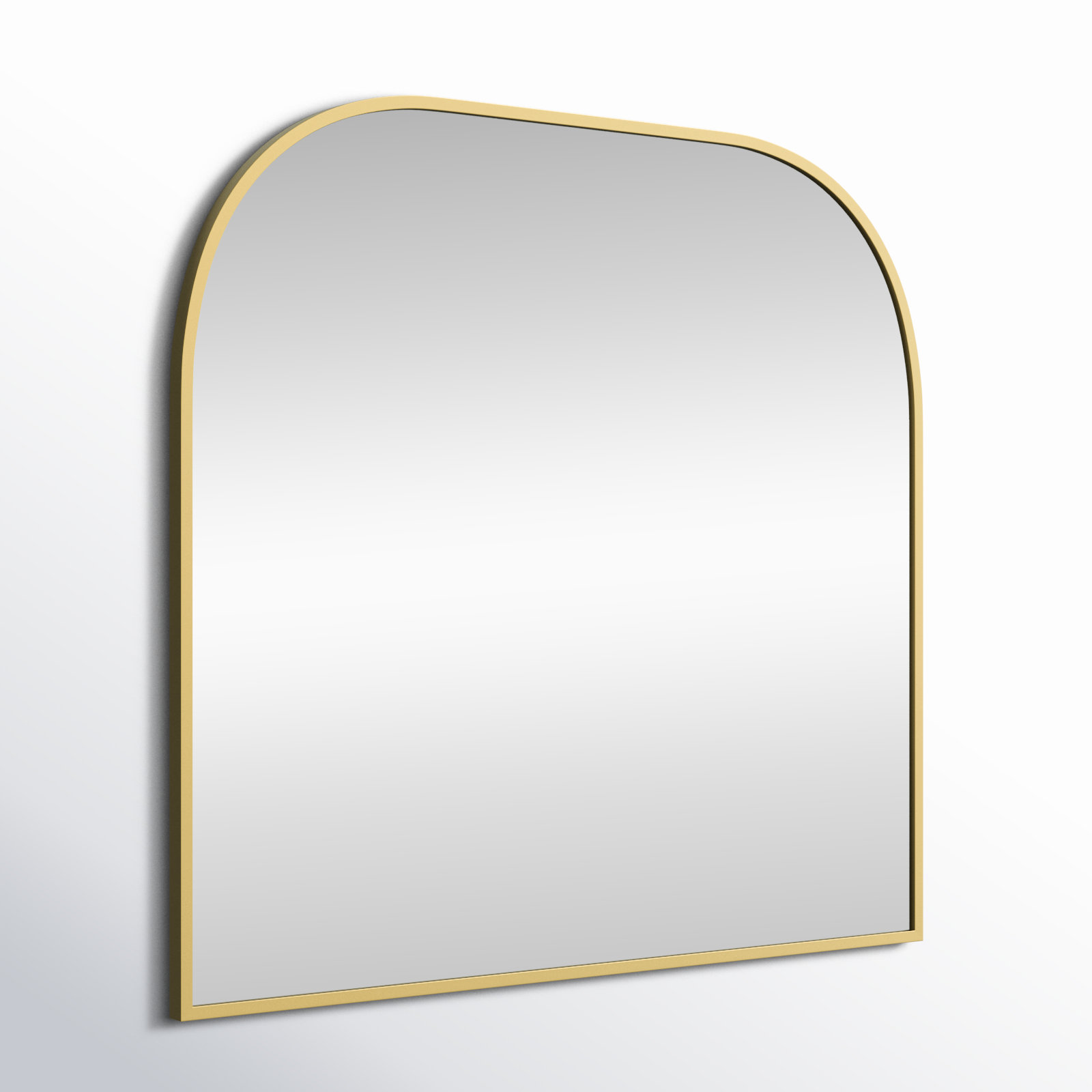 Sabine Metal Wide Arch Wall Mirror, Brass, 38" x 40"
