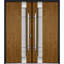 Porte avant en métal pré-suspendue double avant / deux portes en verre givré blanc émaillé 1713 / porte d'entrée moderne peinte à gauche 72 po x 80 po-111444836-111444839