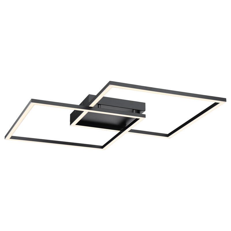 Chelette Acrylic Flush Mount, Black, 3.5" H x 30.5" W x 30.5" D