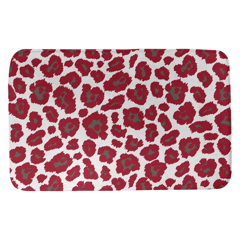 Tapis pour salle de bain Tampa Bay, H 0,5 po x l 17 po x L 24 po, Blanc / étain / rouge