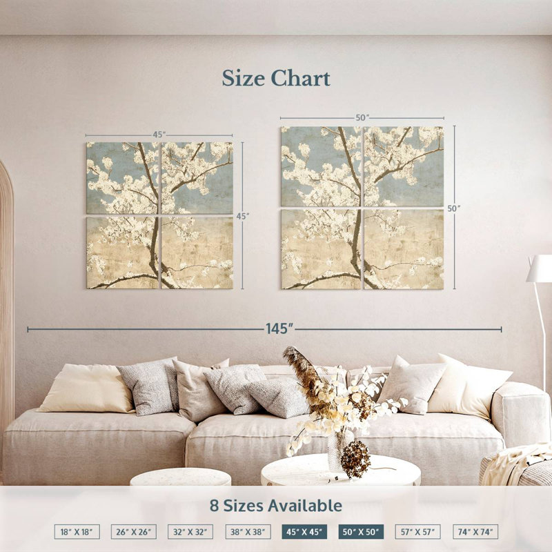 Harnek Spring Cherry Blossoms I, 50" H x 50" W