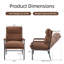 Chaise d'appoint inclinable avec dossier réglable brun
