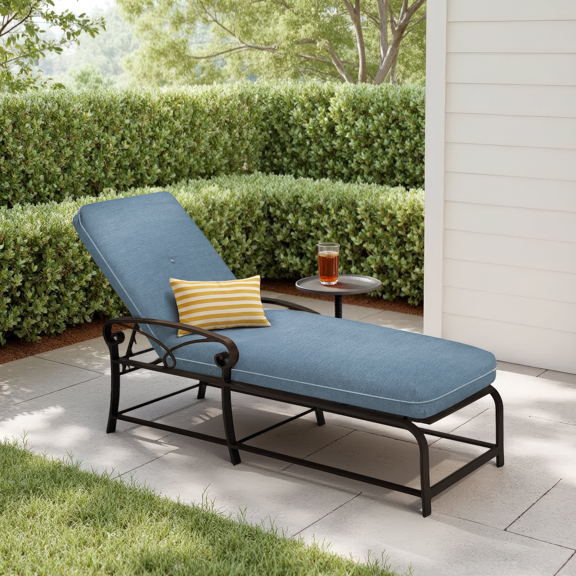 Palazzo Cushion 27'' Outdoor Aluminum Chaise Lounge