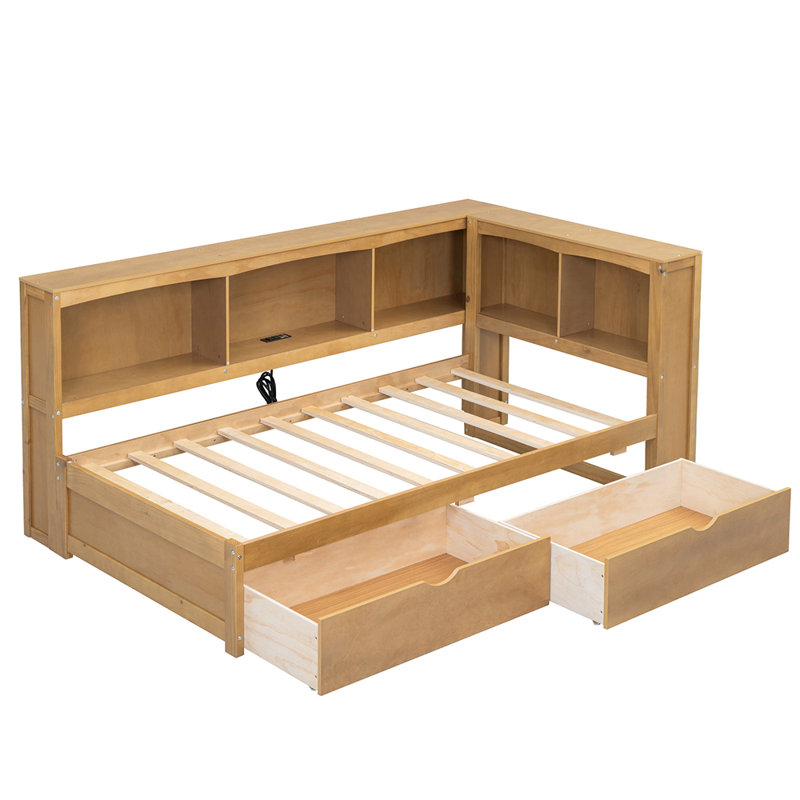 Twin Size Daybed With Storage, Wood