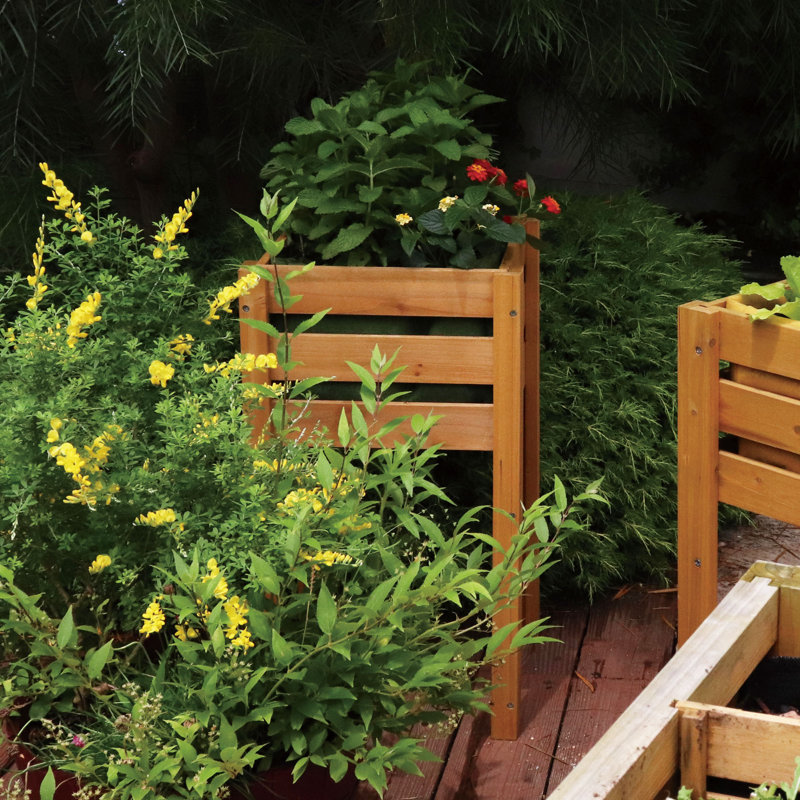 Pot à fleurs en bois Muktar