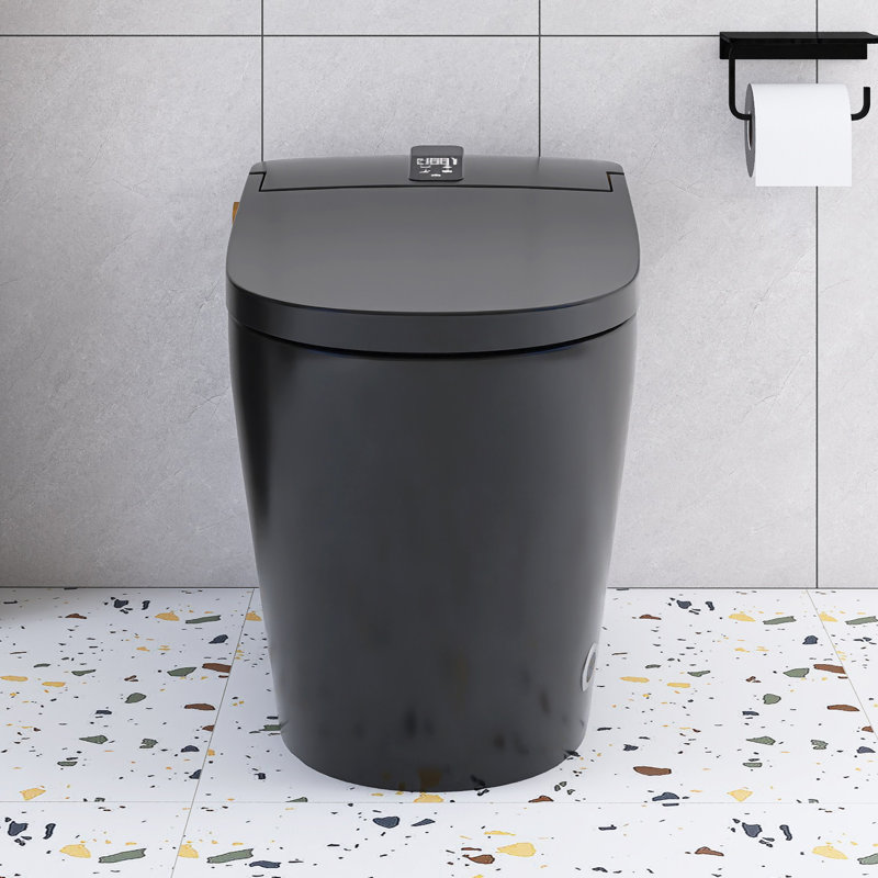 Toilette simple en céramique Smart 1,28 GPF, Noir