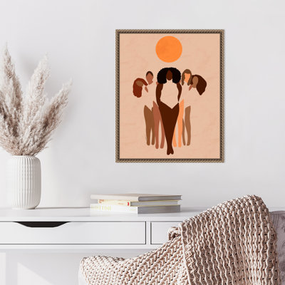 Women by Carelle N'guessan. Framed Canvas Wall Art Print