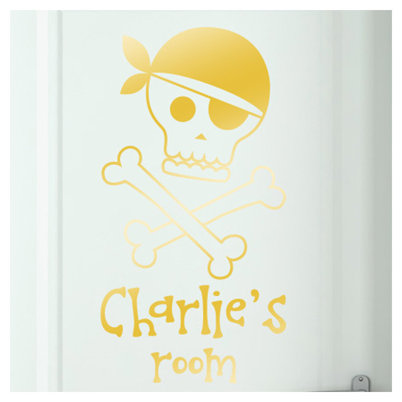 Nautical & Beach Wall Decal, Shiny Gold