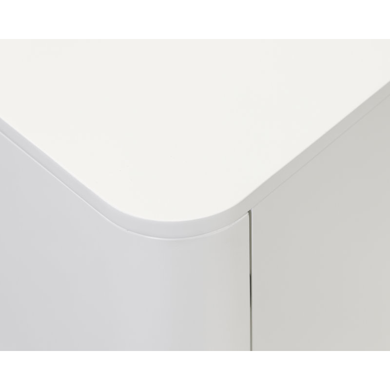 Console de foyer Jaclynn, meuble télé, meuble télé, entièrement assemblé, Blanc, H 30 po x l 76 po x P 15 po
