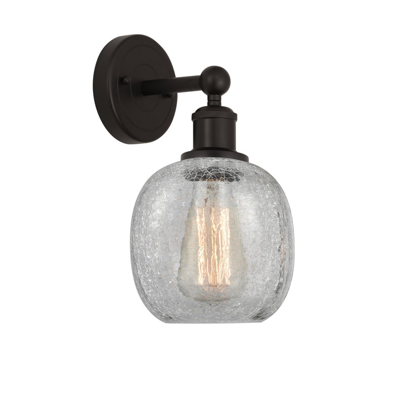 Cheraw Armed Sconce, Clear Crackle, Oil Rubbed Bronze