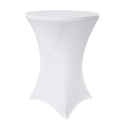 32 Inch Outdoor Party Events Plastic Bar Height Round Folding Cocktail Table With Tablecloth