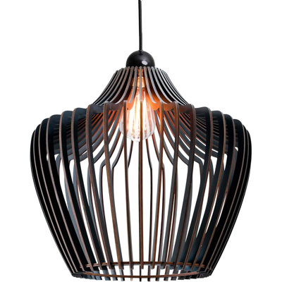 Luminaire suspendu unique à 1 lumière noir mat Chirillo