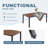 Depoliti Rectangular Metal Outdoor Dining Table , 37.8'' in. W 63'' in. D-527206660