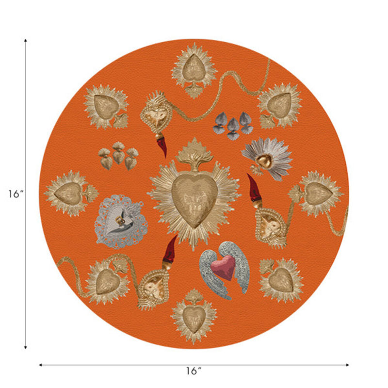 Napperon Ex voté Sacred Hearts, Orange