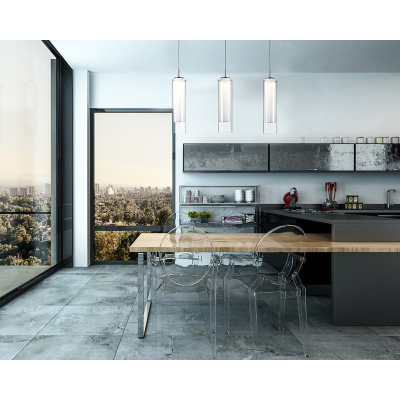 Verona Brushed Nickel Glass LED Pendant Light
