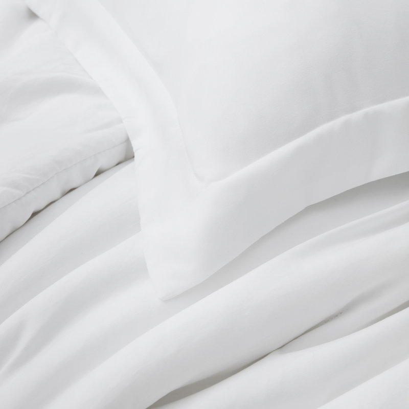 Double Brushed Microfiber Solid Twin XL Comforter Set, White