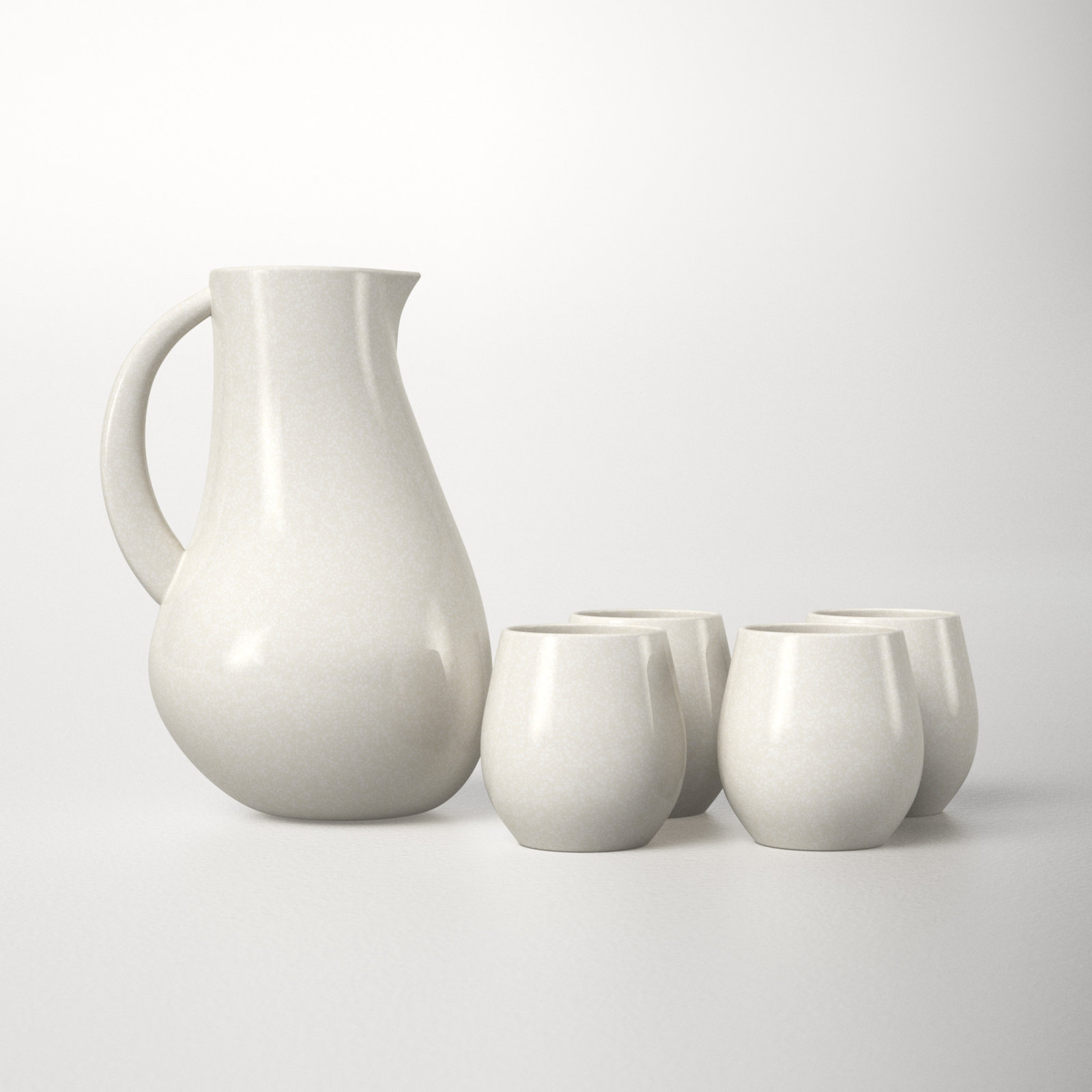 Borgen 72oz. Stoneware Pitcher, Muslin