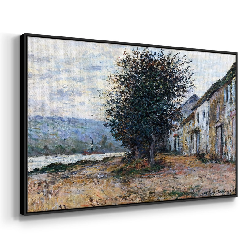 Les rives de la seine à Lavacourt, 1878, H 17 po x l 25 po x P 2 po, Noir