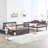 Full Over Bunk Bed With Drawers In Gray - Convertible For Bedroom Gray, Handled Drawer Storage, Build-1015177173-1015177179