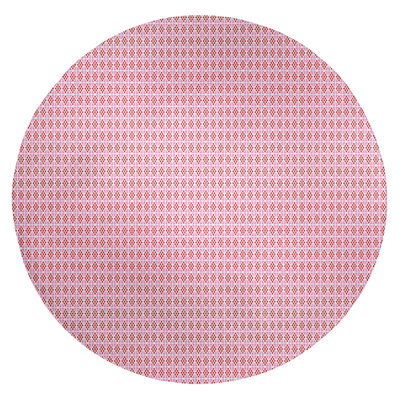 Tapis rose/rouge fait main géométrique