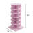 Pink 360 Rotating Shoe Cabinet 6 Layers-843438135