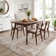 Distressed Modern Abstract Machine Washable Area Rug in Earth Tone Brown for Living Room or Bedroom