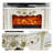 European-style solid wood carved and gilded fireplace-1010761802