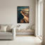 «Layered» sarcelle et or abstrait, paysage de dunes de sable, art mural-594700793