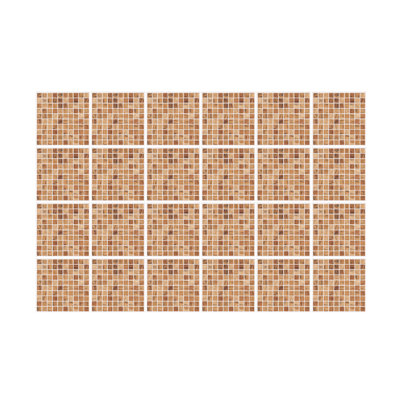 Stone Mosaic Wall Tile Sticker Set 15cm x 15cm PVC